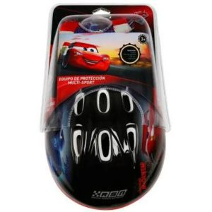 Bicicleta Casco Rodilleras y Coderas Cars Pixar 055